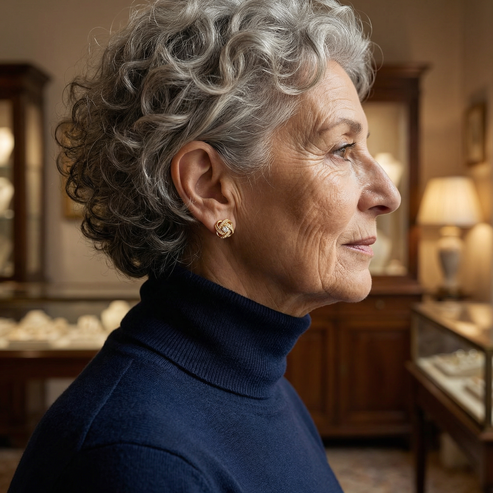 Laura – Guldøreringe med diamanter