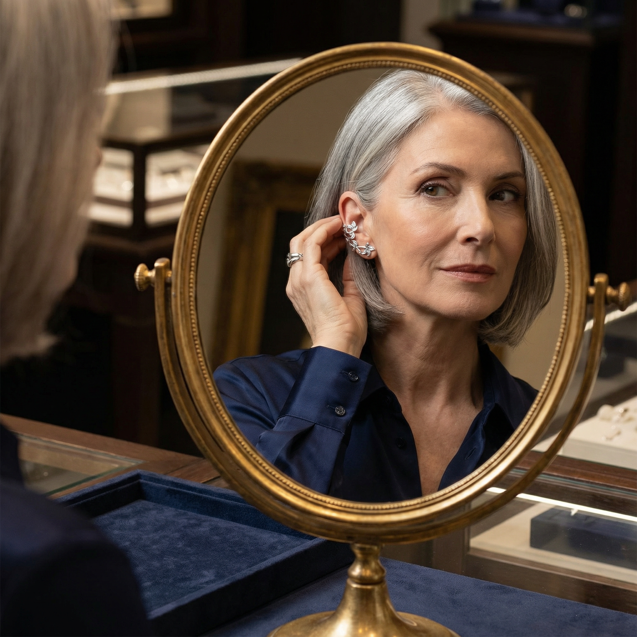 Michaela - Vintage sølvøreringe