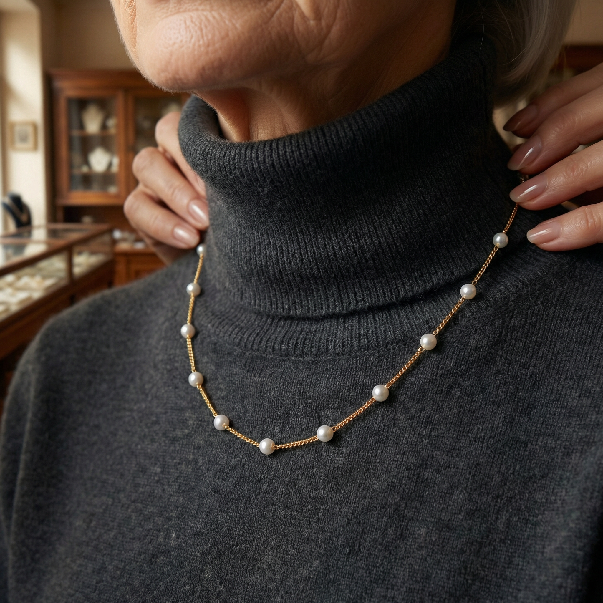 Miriam – Guldhalskæde med harmonisk længde