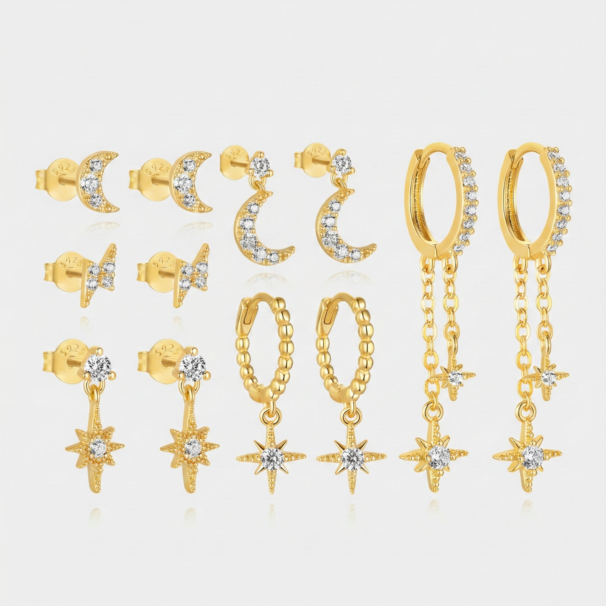 Paulina – Fine guldøreringe med et moderne look.